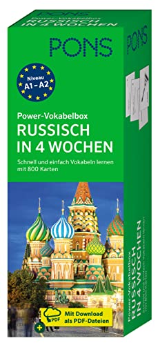 PONS Power-Vokabelbox Russisch in 4 Wochen: Schnell Russisch-Vokabeln lernen mit 800 Karten