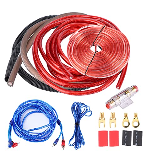 BOROCO Auto Subwoofer Kabel Kit, 4 Guage 2800W Verstärker Installationskabel Kits Auto Verstärker Verkabelung Verstärker Lautsprecher Installationskabel Kabel Kit mit Sicherung