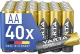 VARTA Batterien AA, 40 Stück, Power on Demand, Alkaline, 1,5V, Vorratspack in umweltschonender Verpackung, ideal für Computerzubehör, Smart Home Geräte, Made in Germany [Exklusiv bei Amazon]