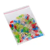 Youmile 100er-Pack LED rund rot gelb grün blau weiß Leuchtdiode Mischfarbe 5mm