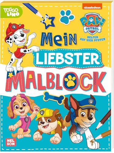 PAW Patrol Kindergartenheft: Mein liebster Malblock: Mehr als 60 großflächige Malvorlagen | mit Rubble, Marshall und Co. für Kinder ab 3 Jahren