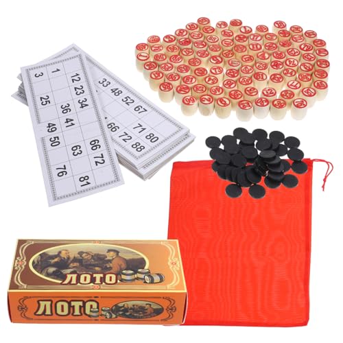 LALADEFIEE 1 Set Bingo Spiel Bingo Brett Bingo Zahlenkarten Bingo Tickets Bingo Papier Lustige Bingo Karten Haushalt Party Spiel Bingo Karten Party Versorgung Bingo