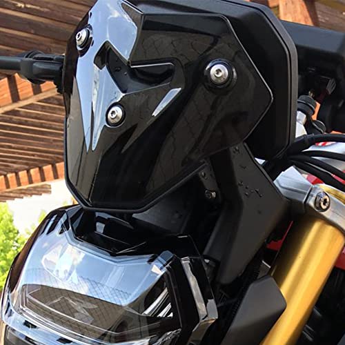 Lorababer Motorrad Frontscheibe Windschutzscheibe Baffle Visor Windabweiser für B.M.W F900R F 900 R F-900-R 2020 2021 2022 2023 ABS Kunststoff Windschild Displayschutz (Rauch mit Halterung)