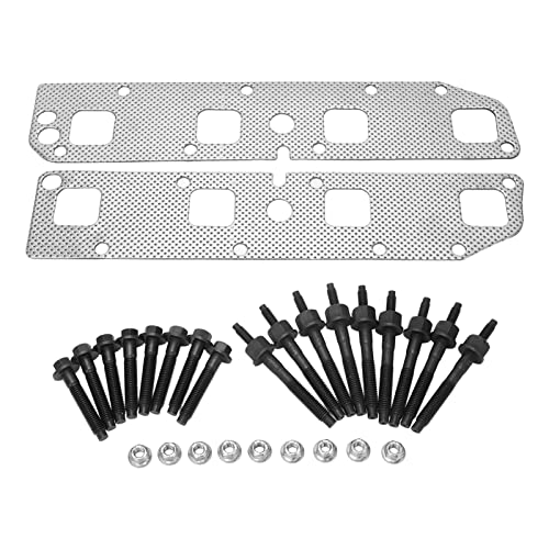 Aramox Auspuffkrümmer-Dichtungsschrauben-Set Passend für 1500 2500 3500, Auspuffkrümmer-Dichtungsschrauben-Stehbolzen-Set 53013943AA Ersatz