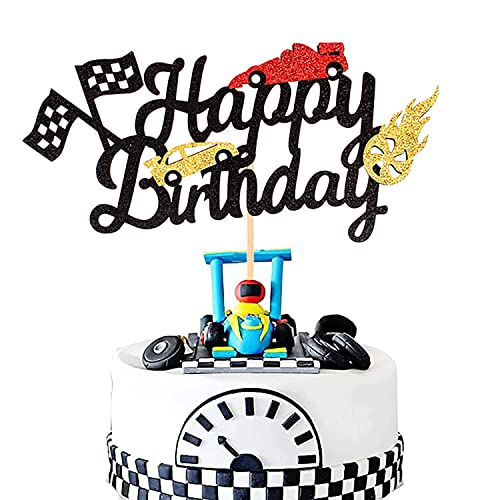 Unimall Global 1 Stück Rennwagen Cake Topper Sportwagen Decor Picks für Motorsport Party Sport Theme Party Dekoration Zubehör