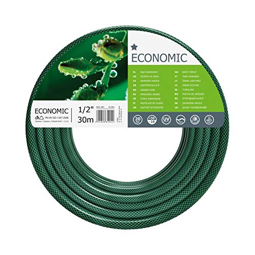 CELLFAST Gartenschlauch 3 Lagiger Wasserschlauch Aus Polyesterkreuzgewebe Für Garten Flexibler Bewässerungsschlauch UV Beständig Anti Algen 20 Bar 1 2 Zoll 30 Meter Economic