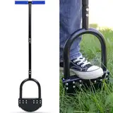 CKLT 104 cm Kantenstecher 41 Zoll Rasenkantenschneider mit Federstahlklinge Langem Gummigriff Breiter Fußplatte Rostfreiem Manganstahl Halbmond Kantenabschneider für Gartenpflege