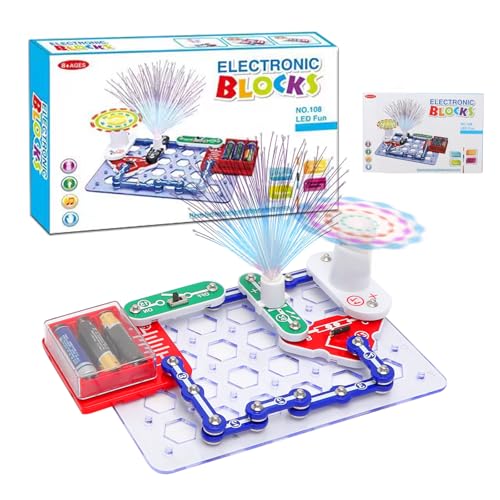 Elektrobaukasten für Kinder, Elektronik Bausatz Spielzeug, Experimente für Kinder ab 7 8 9 10, Spannende Experimente zu Stromkreisen,Pädagogische Elektrische Schaltung Kits für Kinder Jungen Mädchen