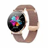 Manta smartwatch Damen 1,32 Zoll - IP67 Wasserdicht - Touchscreen - Schlafmonitor - Musiksteuerung - 22 Trainingsmodi - Fitness Tracker kompatibel mit Android/IOS - Alexa Gold SWU501GD