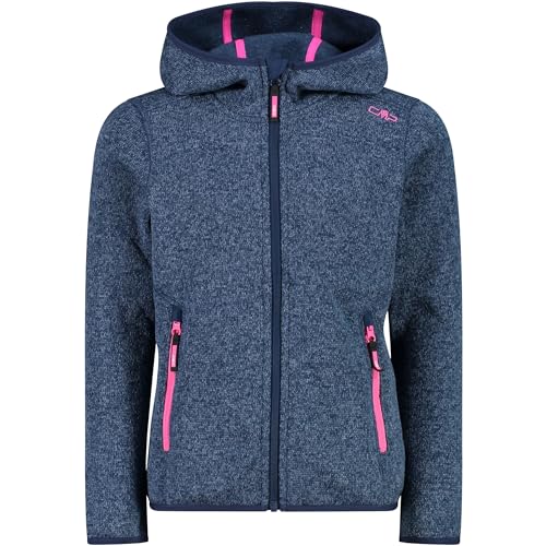 CMP Kinder Strick Fleece Jacke, blue-fuxia, 176