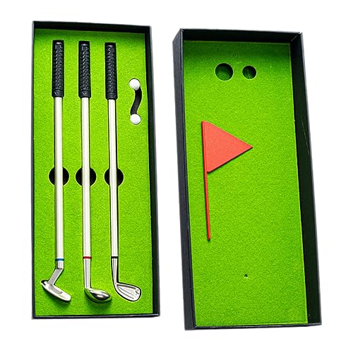 COOPHYA 1 Satz Club-kugelschreiber Lustige Geschenke Für Kugelschreiber Als Geschenk Tischgolfschläger Bürobedarf Golf-stift-geschenke Lustige Sport-golfclub-requisiten Suite Metall Mini