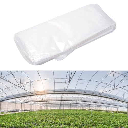 Besttoolifes Gewächshausfolie, Gewächshausfolie, Polyethylen-Folie, Polyethylen-Gartenbau-Membran für Gartenarbeit, Isolierung und Gebäudeschutz, transparente Kunststofffolie (2 m x 6 m)