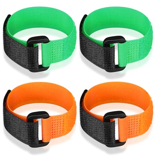 Xuniea 4 Verstellbares Hahnenhalsband Krähensicheres Hahnenhalsband mit Hakenverschluss Nylon-Halsband Verhindert DASS Hühner Schreien und Die Nachbarn Stören für Haushühner(Orange und Grün)