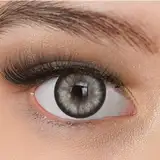 Kontaktlinsen farbig ohne Stärke grau | farbige graue Jahreslinsen | weiche Linsen | 2 Stück Farblinsen + Linsenbehälter | 0.0 Dioptrien | natürliche Farben | Charmiga Venice Gray