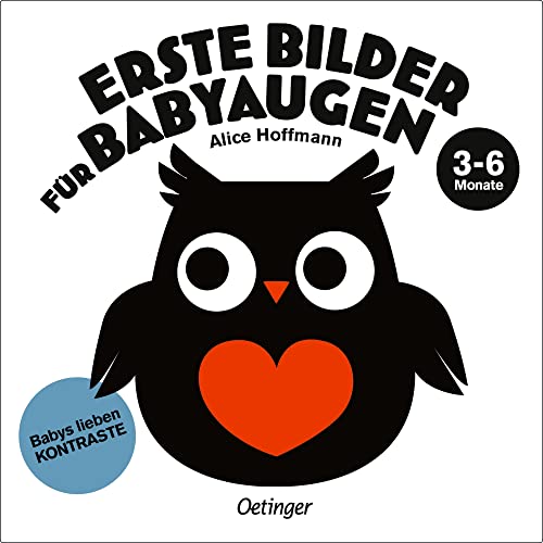 Erste Bilder für Babyaugen. 3-6 Monate: Babys lieben Kontraste. Kontrastbuch und Spielzeug zur visuellen Stimulation für Babys ab 3 Monaten, perfekt als Geschenk zur Geburt