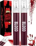 Kunstblut Halloween Schminke Fake Blood: Fake Blut Halloween Kunstblut Set Auswaschbar Kunstblut für Kleidung Haut Halloween Makeup Vampir Kunstblut Spray Halloween Gesicht Wunden Wundschorf Kunstblut