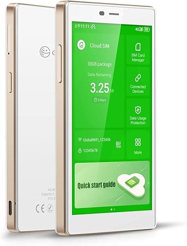 GlocalMe G4Pro 4G LTE Mobiler WLAN Router, Keine SIM n?tig, Mit 1GB globalen 8GB EU Daten, Verbindung Abdeckung von ¨¹ber 200 L?ndern