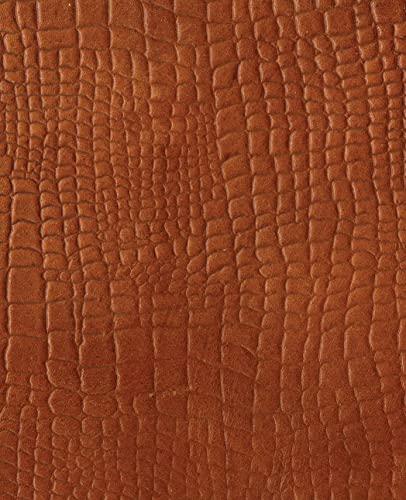 The Tannery Vollnarbiges Kuhleder aus echtem Leder versteckt Handwerk | Heimdekoration, Lederhandwerk, Werkzeug, Nähen, Hobby, Werkstatt, Basteln, Leder, Krokodil, 30,5 x 30,5 cm