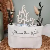 Windeltasche [NEU] | Made in Germany | handgemachte Windeltorte + CakeTopper aus Holz | Baby Geschenk und Geschenk zur Geburt |