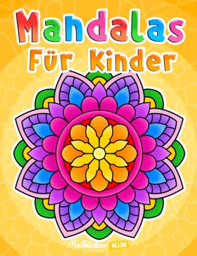 Mandalas für Kinder: Malbuch mit einfachen Mandala-Mustern.