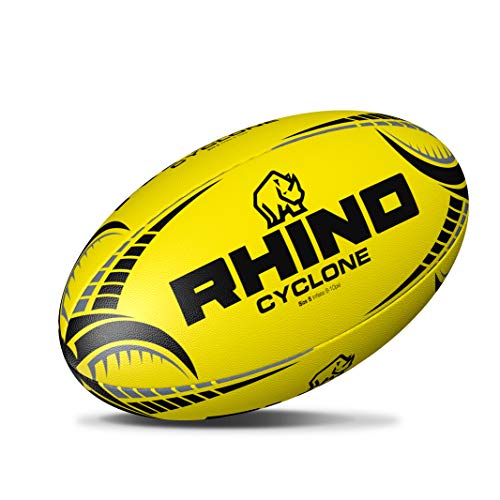 Rhino Cyclone Rugbyball, Fluo Yellow, Größe 4