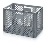 Auer Packaging Eurobehälter 60 x 40 x 42 durchbrochen - Eurobox Kunststoffbox Brotkiste Bäckerkiste Brotkorb 60x40x42 große leichte Lagerkiste Lagerbox Gitterbox