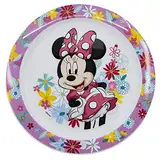 KINDERTELLER AUS BPA-FREIEM KUNSTSTOFF. MIKROWELLENSICHER | MINNIE MOUSE MOUSE SPRING LOOK, Rot