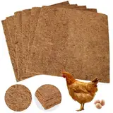Homirty 6 Stück Kokosmatte, 30 x 30 cm Nistunterlagen Für Hühner, Hühnerei-Legepads Aus Kokosfaser, Waschbare Geflügel-Nistkasten-Pads, Hühnernest-Pads Zum Kompostieren Von Henne Legen Von Eiern