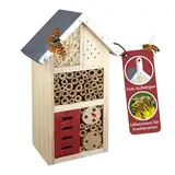 CULT at home Insektenhaus – Nistkasten für Nützlinge – Höhe 26 cm – Bienenhotel Schmetterlingshaus Insektenhotel Marienkäferhaus aus Holz