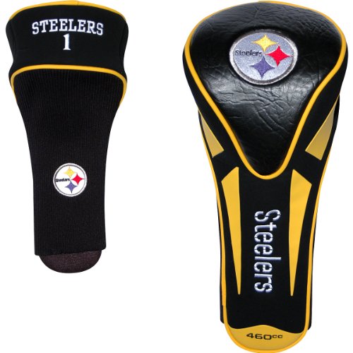 Team Golf NFL Pittsburgh Steelers Single Apex Driver Headcover Golf Club Single Apex Driver Headcover, passend für alle übergroßen Schläger, wirklich schlankes Design