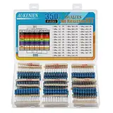 AUKENIEN 1W 1% Widerstände Wiederstands Sortiment Kit Set 35 Werte 350 Stück 1 Watt Metallfilm Resistor Widerstand 1 Ohm to 1M Ohm Wiederstand Wiederstände Elektronik Resistors Pack