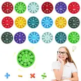 18 Stück Mathe Fidget Spinner, Math Facts Fidget-Spinner Sensorisches Spielzeug, Math fakten Fidget Spinner, Stressabbau Finger Spinner, für Math Games (Addition,Subtraktion)