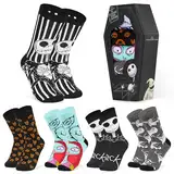 Disney Damen Socken, weiche Socken im 5er-Pack, Geschenk für Frauen und Teens(Schwarz)