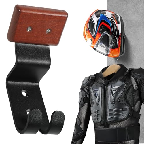 motofans Halterung für Motorradhelm, Ablage mit Haken zum Aufhängen von Motorradhelm und Motorradjacke