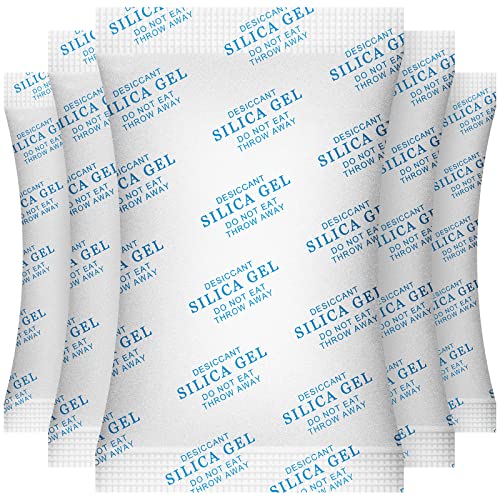 O2frepak 50 Gramm 20 Stück Silica Gel Silicagel Beutel Sachets Trockenmittel Feuchtigkeit Absorber Desikkant, Silicabeutel Trockenmittelbeutel Entspricht