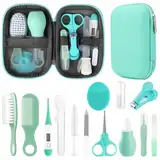 WXA Baby-Pflegeset, Sicherheitspflege-Set für Kleinkinder mit Haarbürste, Kamm, Nagelknipser, Nasensauger, Baby-Essentials-Set für Neugeborene, Mädchen, Jungen (grün)