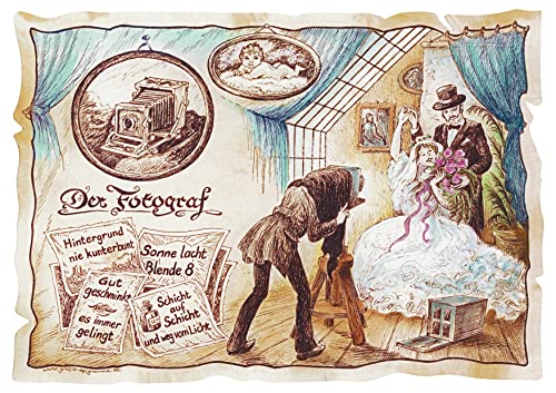 Die Staffelei Geschenk Fotograf/Witziges Gedicht mit liebevoller Zeichnung auf hochwertigem Papier/besondere Geschenkidee für den Fotografen
