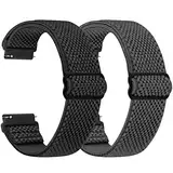 SHIJZWD Elastische Uhrenarmbänder 16mm 18mm 20mm 22mm Armband mit Schnellverschluss, Verstellbares Dehnbares Nylon Loop Sport Atmungsaktive Ersatzarmband für Herren Damen