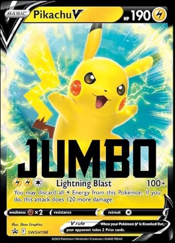 Pokemon Pikachu V SWSH198 – Jumbo-Karte – Black Star Promo