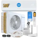 Danyon Klimaanlage Split - 12000 BTU - 3,4 kW, Selbstreinigung, leise, Smart Home, Inverter Klimagerät mit Heizfunktion, Splitgerät vorgefüllt mit R32 Kältemittel, Timer, bis 59 m2, 5m Komplettset