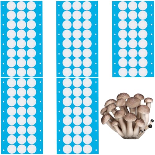 GORGECRAFT 144 Stück 6 Blätter Synthetische Filteraufkleberscheibe 20mm Selbstklebende Monotub Filterscheiben 0.3 μm Weithals Einmachglasfilter Flickenband Für Pilzzuchtbedarf Filterpad Ersatz