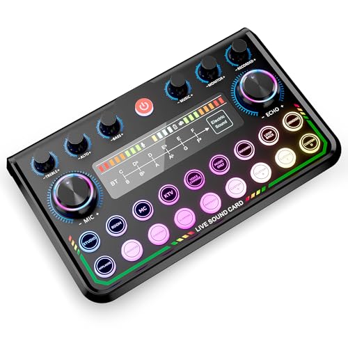 SINWE USB Audio Interface für Smartphone & PC: Plug-and-Play Live-Soundkarte mit DJ Mixer, Stimmenverzerrer & individuellen Soundeffekten. Perfekt für Musikproduktion, Heimstudio, Podcasts & Streaming