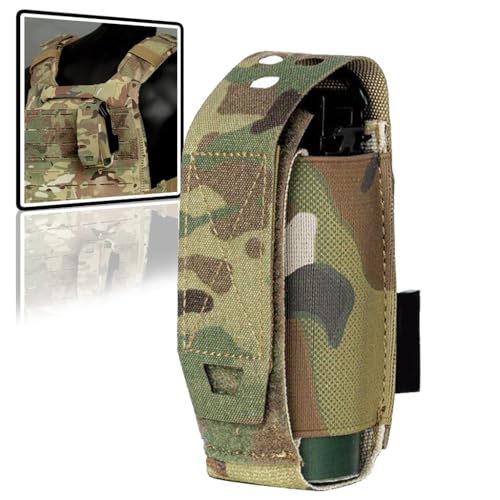 WLXW Molle-Taschenlampe Taktische Magazintasche Mehrzweck-Werkzeugtasche Flashbang-Tasche Für Airsoft-Jagd-Gürtelrucksack(CP)