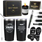 SunmeiTrad Papa Geschenk, Vatertagsgeschenk, Geschenke für papa, Geschenk Vatertag, Geschenke zum Vatertag, Papa Geschenk Weihnachten Weihnachtsgeschenke, Geschenk Geburtstag, Thermobecher