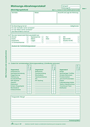 RNK 981 Diverse Formulare und Drucke Wohnungs Abnahmeprotokoll SD