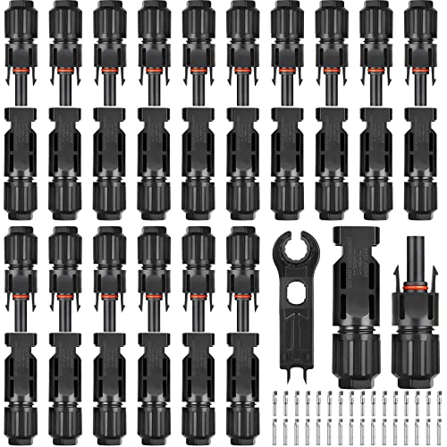 16 Paar Solarstecker,Selizo IP67 Stecker Solarpanel Stecker Männlich/Weiblich Solarpanel Kabelstecker, Solar Verbinder, Photovoltaik Steckverbinder für 2.5/4/6 mm² Solarpanel PV (16)