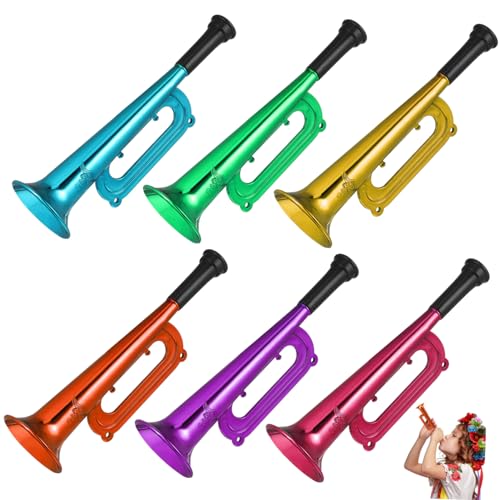 ibasenice 6 Stück Kindertrompete Kinder Trompete Horn Slide Whistle Instrument Trompeten Waldhorn Spielzeug Spielzeug Kinder Trompete Spielzeug Kleinkind Trompete Spielzeug Kindermusik