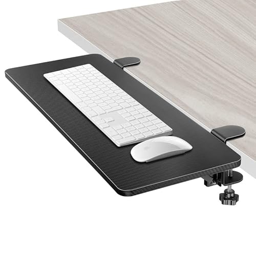 VAYDEER Ergonomische Schreibtischverlängerung,Tischverlängerung, desk extender,Klemm-Mausablage, Tastaturablage,Armlehnenregal, Computertischverlängerung, Unterstützung für den Ellenbogenarm (Schwarz)