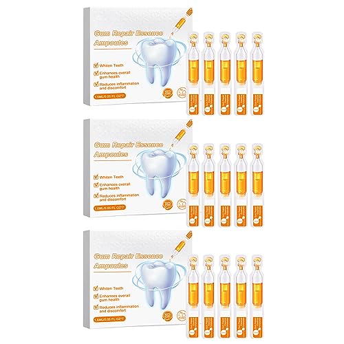 Gum Repair Treatment Ampoules, Gum Repair Essence Ampoules, Radiantsmile Anti-Inflammatory Whitening Dental Disposable Serum, Teeth Anti-Inflammatory Whitening Serum (3box)