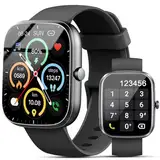 Smartwatch Damen Herren, 1,91'' HD Großbildschirm Fitness Tracker, Telefonfunktion Smart Watch, 100+ Sportmodi Fitnessuhr/Schrittzähler/Pulsuhr/Schlaftracker, IP68 Wasserdicht Sportuhr für Android iOS